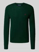 Regular fit gebreide pullover van een mix van wol en kasjmier