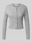 Regular fit gebreid jack van viscosemix, model 'KATIA'