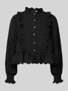 Blouse met lange mouwen en knoopsluiting