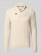 Gebreide pullover met opstaande kraag