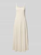 Midi jurk met fijnrib