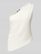 One shoulder-top met plooien