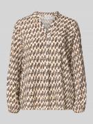 Blouseshirt van viscose met tuniekkraag, model 'Ha44nna'