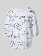 Relaxed fit blouseshirt met ronde hals