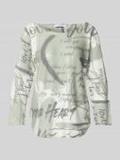 Shirt met 3/4-mouwen en statementprint