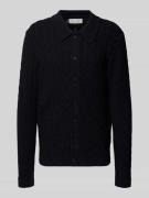 Gebreid jack met ajourpatroon, model 'TOKE'