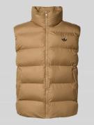 Bodywarmer met logoprint en opstaande kraag