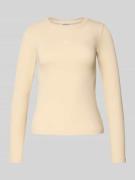 Shirt met lange mouwen en labelstitching