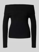 Slim fit gebreide pullover van viscosemix, model 'KATIA'