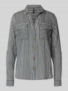 Regular fit overhemdblouse van pure viscose, model 'BUMPY'