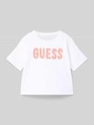 T-shirt met labelopschrift