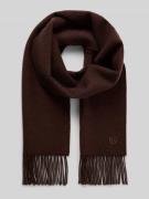 Wollen sjaal met franjes