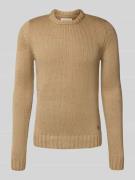 Gebreide pullover met labelpatch, model 'DILLON'
