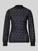 Shirt met lange mouwen in semi-transparant design