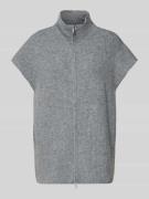 Relaxed fit gebreid jack in design met korte mouwen, model 'Ducie'