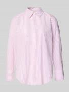 Relaxed fit overhemdblouse van een mix van lyocell en katoen