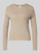 Shirt met lange mouwen in gebreide look, model 'Vicomfy'