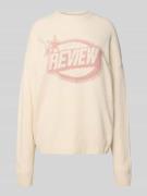 Gebreide pullover met labelprint