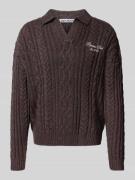 Regular fit gebreide pullover met wol