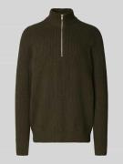 Regular fit gebreide pullover met wol