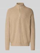 Gebreide pullover met opstaande kraag