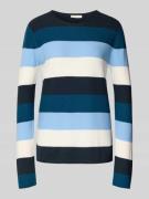 Regular fit gebreide pullover van een mix van katoen en viscose