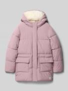 Regular fit gewatteerd jack met reflectorenprint