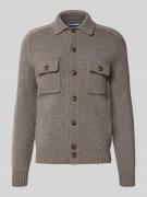 Gebreid jack met kentkraag