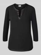 Blouseshirt met V-hals en 3/4-mouwen