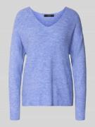 Regular fit gebreide pullover met V-hals, model 'CREWLEFILE'