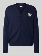 Gebreid jack van lamswol met V-hals, model 'Tay'