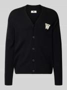 Gebreid jack van lamswol met V-hals, model 'Tay'