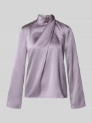 Regular fit blouse met opstaande kraag en design met lange mouwen