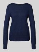 Gebreide pullover met boothals
