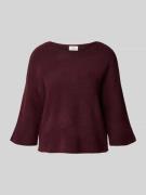 Gebreide pullover met linnen