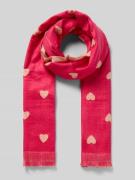 Sjaal van viscosemix met franjes