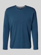 Regular fit shirt met lange mouwen van katoenmix, model 'MIX&MATCH'