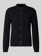 Regular fit cardigan van wolmix met borstzak