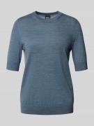 Regular fit pullover met 3/4-mouwen van zuivere merinowol, model 'FARB...