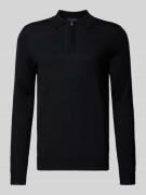 Gebreide pullover van een mix van merinowol met platte kraag