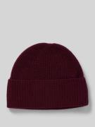 Gebreide muts van kasjmier met brede omslag