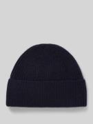 Gebreide muts van kasjmier met brede omslag