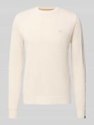 Gebreide pullover met logostitching, model 'Ricecorn'