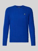 Regular fit gebreide pullover van een mix van wol en kasjmier