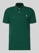 Slim fit poloshirt met labelstitching