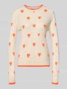 Regular fit pullover met wol, model 'ISA'