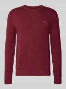 Slim fit pullover van puur katoen