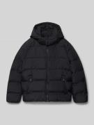 Gewatteerd regular fit jack met capuchon