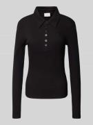 Shirt met lange mouwen en polokraag, model 'drew'