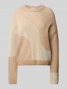 Loose fit gebreide pullover van een mix van wol en katoen, model 'MAYR...